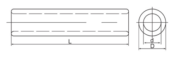 Aluminum Cable Tube GL drawing