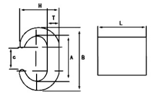 Copper C connector C drawing