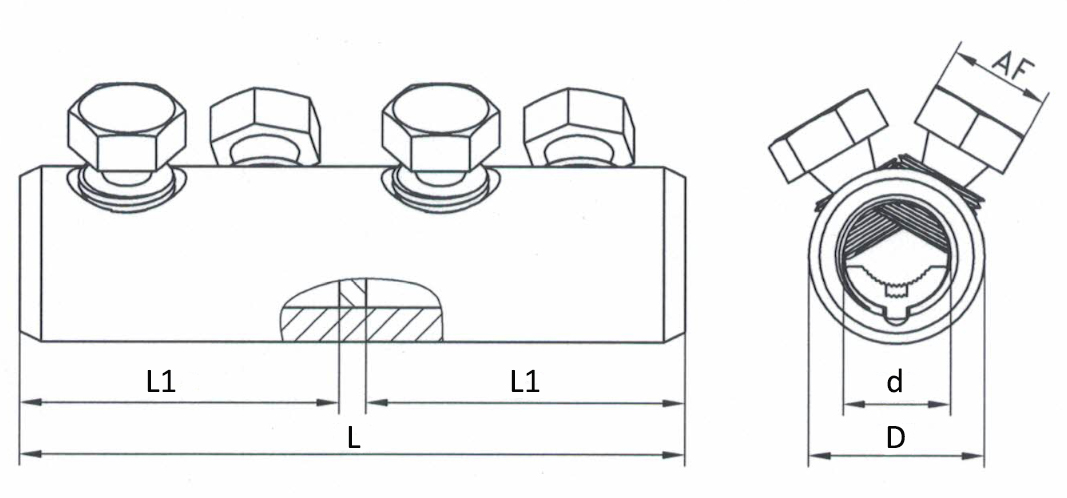 Shear Bolt Connector drawing