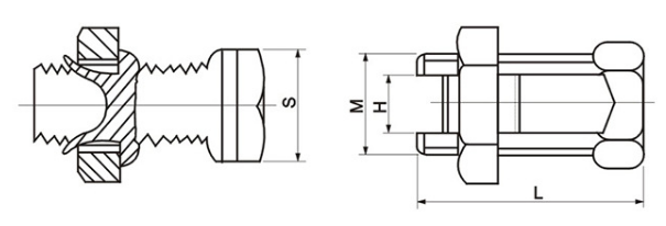 Split Bolt Connector drawing